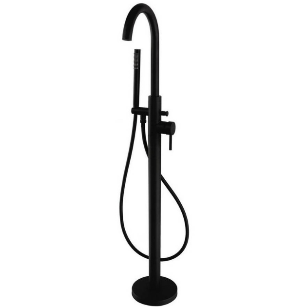 Kartell K-VIT Nero Round Black Freestanding Bath Shower Mixer (TAP155NR)