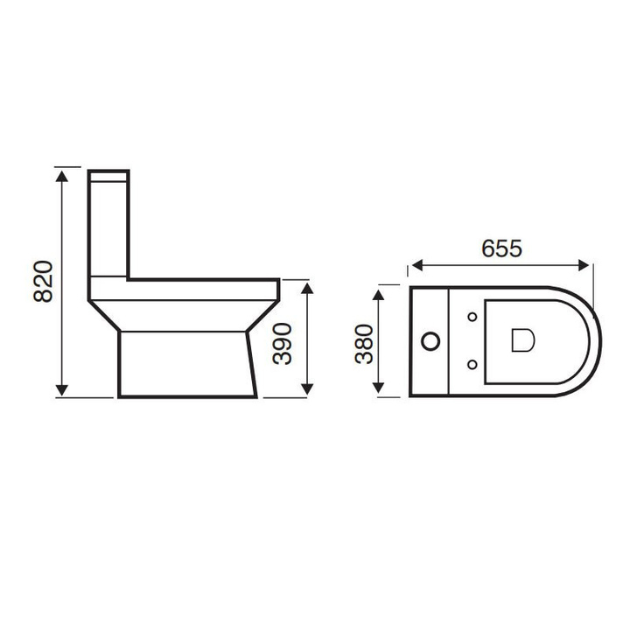 AquaLux Style Close Coupled Back to Wall Toilet