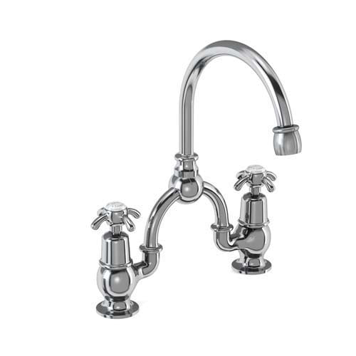 Burlington Anglesey Bridge Basin Mixer with Curved Spout