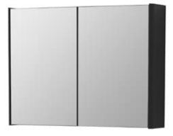 Kartell K-VIT Arc 800mm Mirror Cabinet - Matt Graphite (ARC800MIR-G)