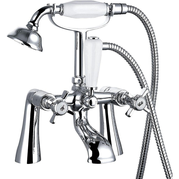 QX Edwardian True 3/4 Bath Shower Mixer inc. Shower Kit