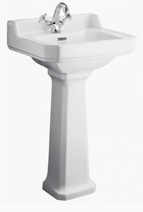 Bayswater Fitzroy 500mm Basin 1TH with Pedestal